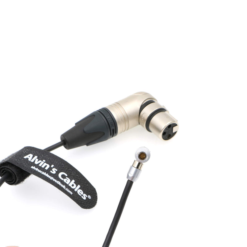 Alvin's Cables 5 Pin 00 Right Angle Male to XLR 3 Pin 90 Degree Female Audio Cable for Z CAM E2 Camera