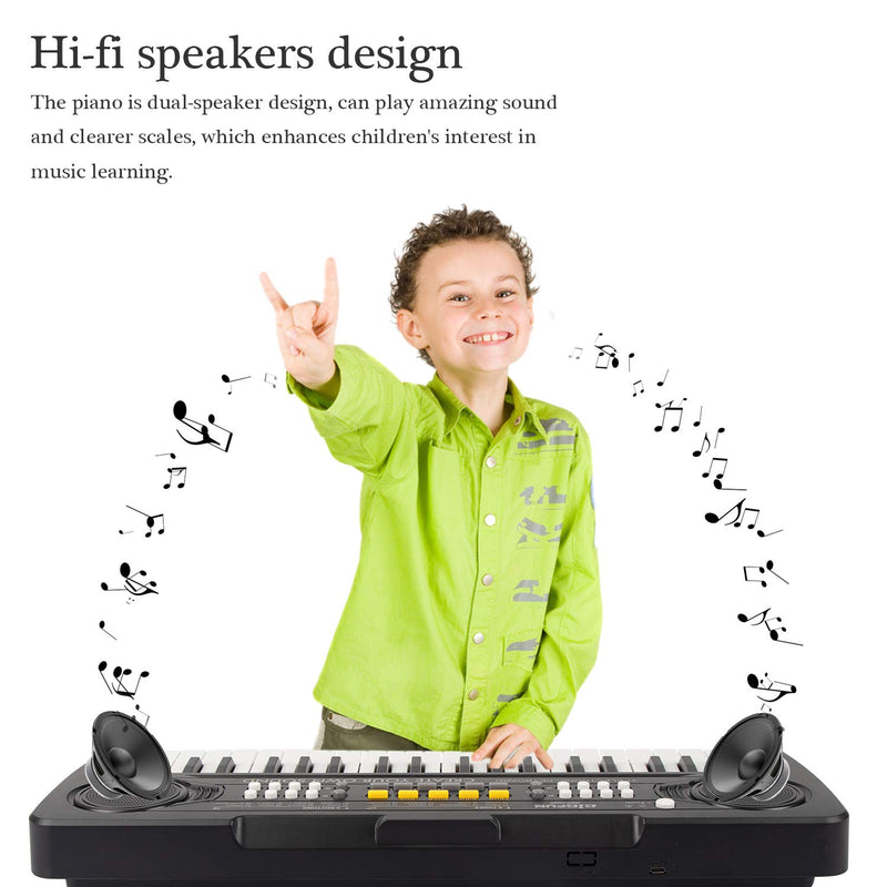 aPerfectLife Kids Keyboard Piano, 37 Key Portable Electronic Piano for Kids, Digital Music Piano Keyboard Educational Toys for 3 4 5 6 7 8 Year Old Girls Boys (Black)