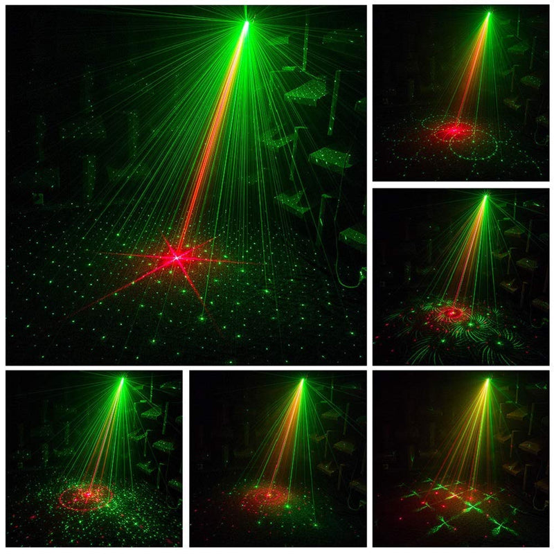 [AUSTRALIA] - Laser Party Lights U`King RG Stage Lighting Strobe DJ Lights by Sound Activated IR Remote Control LED Projector for Disco Party Birthday Music Show KTV Dancing 