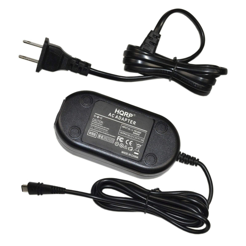 HQRP AC Adapter Compatible with Canon VIXIA HF-R800, HF-R82, HF-R80, LEGRIA HF R66, HF R67, HF R68, HF R606 Camcorder Charger Power Supply Cord + Euro Plug Adapter