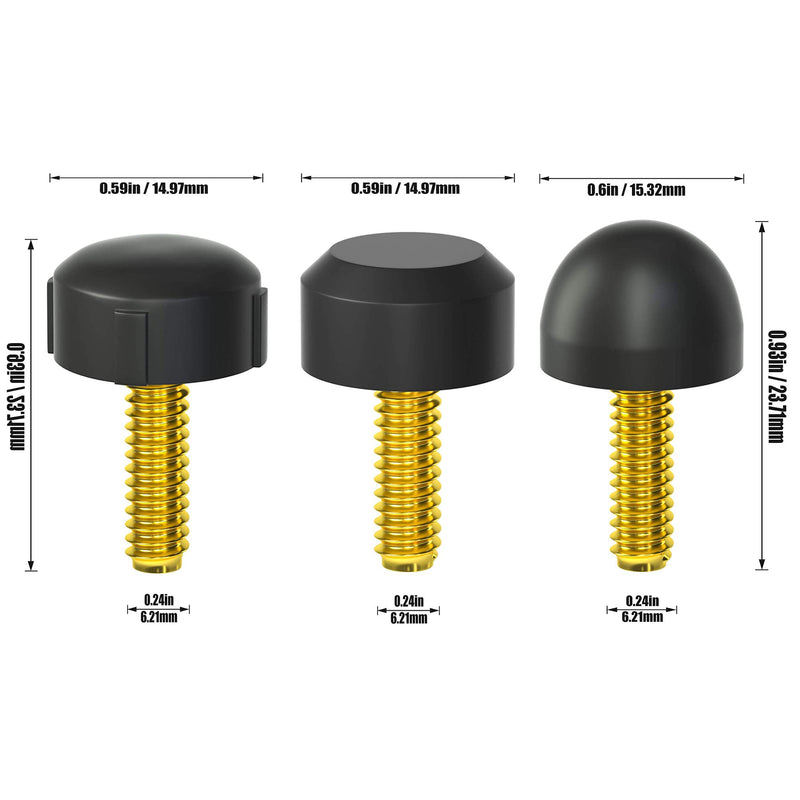 VOFONO 3pcs Black Antenna Delete Cap Kits Compatible with Ford F150 2009-2021 | WashProof Short and Compact Size | Antenna Delete Plug Parts and Accessories