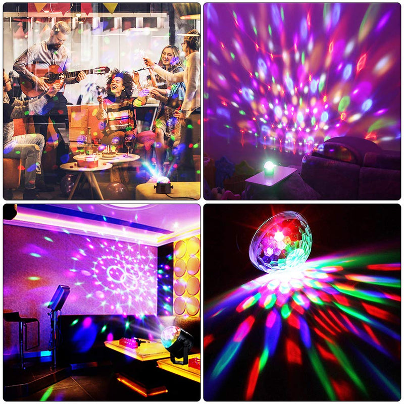 [AUSTRALIA] - Party Lights Disco Ball Disco Lights, TONGK 7 Colors Dj Lighting Led Strobe Light Sound Activated Stage Lights Effect Dj Equipment With Remote Control with Kids Festival Birthday Xmas Wedding Bar Club 