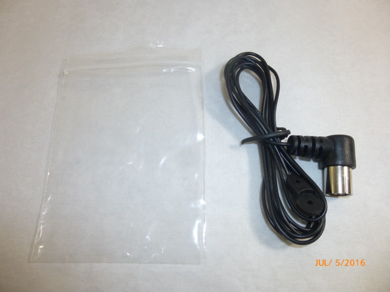 Black Push On Female FM Dipole Antenna 75 ohm PAL Connector Radio Stereo Indoor