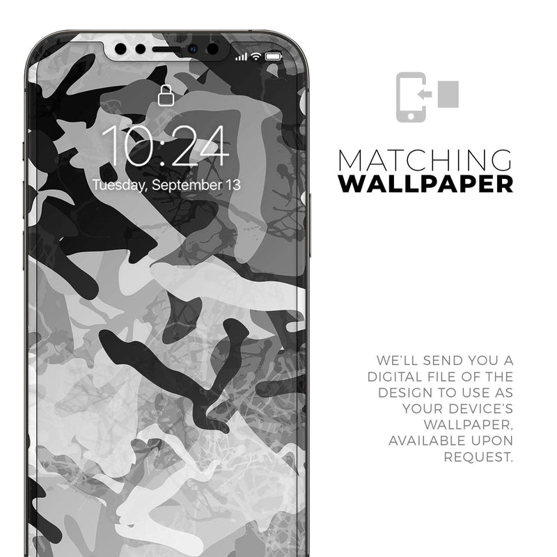 Design Skinz Desert Snow Camouflage V2 - Full Body Skin Decal Wrap Kit Compatible with The Apple iPhone 12 Mini (Full-Body, Screen Trim & Back Glass Skin)