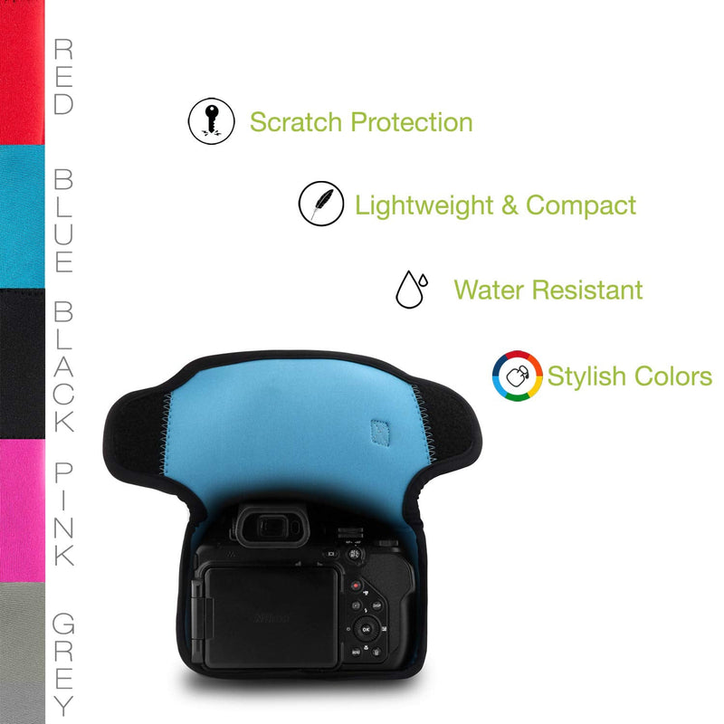 [AUSTRALIA] - MegaGear MG1637 Ultra Light Neoprene Camera Case Compatible with Nikon COOLPIX P1000 - Blue 
