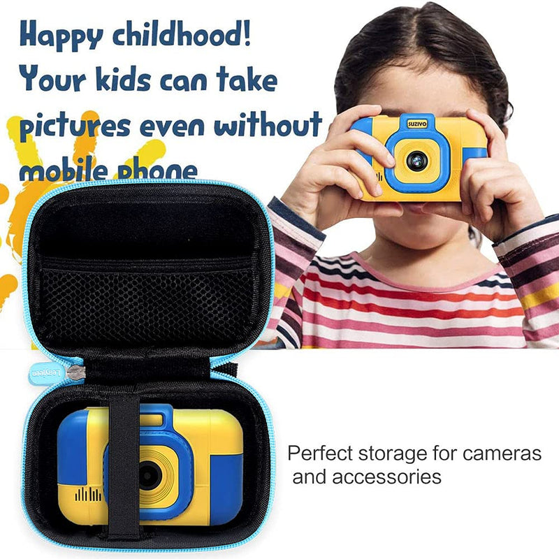Leayjeen Camera Case Compatible with SUZIYO,ASIUR,Aeurnphe Kids Camera Digital Video Camcorder Dual Lens,Best Birthday Toys Gifts(Case Only)(Blue) blue