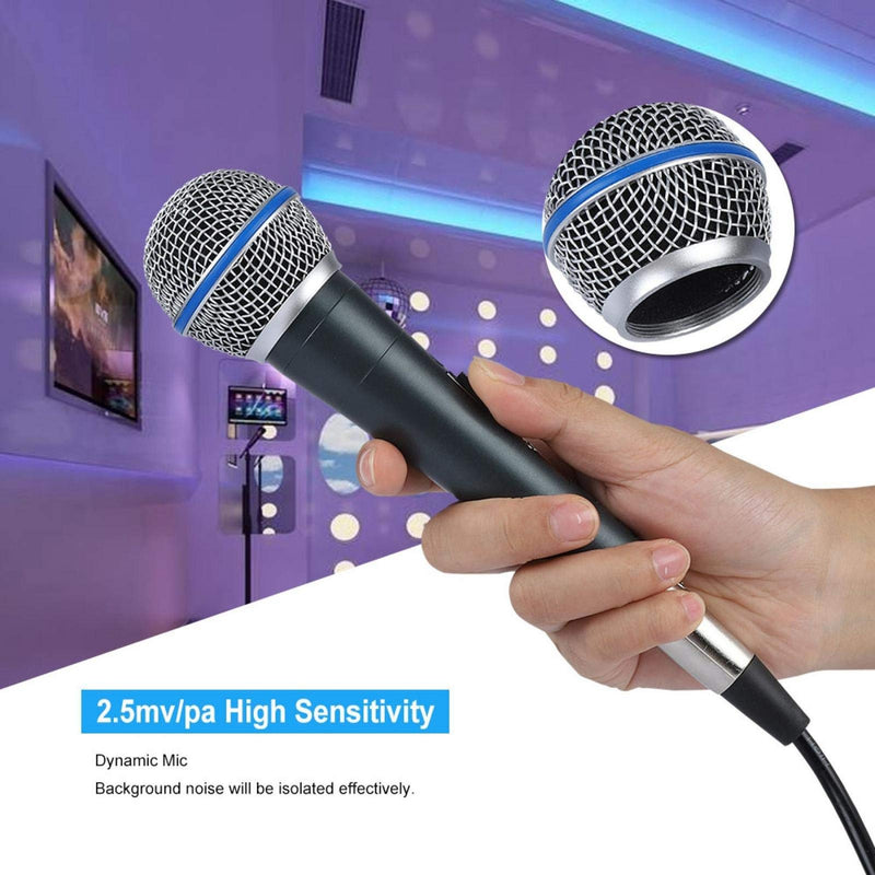 Dynamic 140dB Wired Microphone, Universal KTV Microphone, Noise Cancelling for Home Audio System KTV