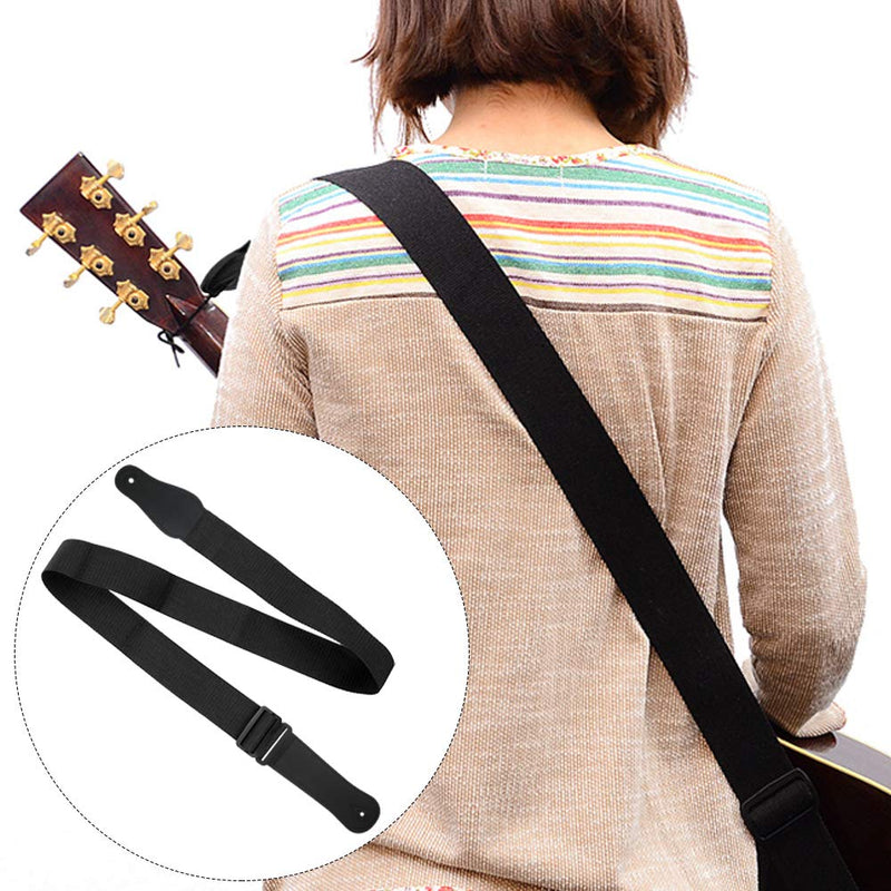 Premium Guitar Strap Locks (3 Pair) & Black Guitar Strap, SourceTon Strap Blocks Guitar Protector and Guitar Shoulder Strap for Bass Electric Guitar & Ukulele