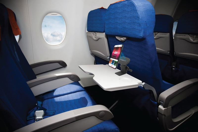 ChargeWorx Airplane Inflight Magnetic Phone & Tablet Mount - 360 Degrees Rotate Universal Device Flight Seat Holder - Designed Multi-Angled Viewing, Supports Different CellPhones & Tablets