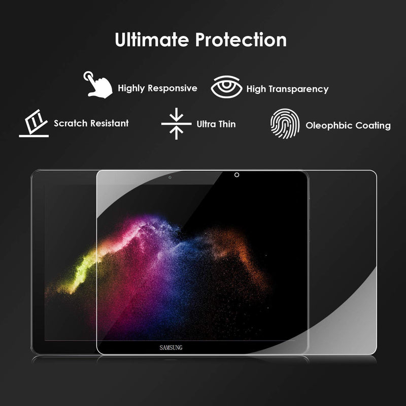 Screen Protector and Case for Ulefone TAB A7 Tablet / Blackview Tab8 Tablet / YESTEL T5 Tablet, Dragon Touch Notepad 102, Pritom L10 Tablet / Pritom Tronpad L10, Teclast M40 / P20HD, AOYODKG A39, WINNOVO WinTab P20 (Red + Glass) Red + Glass