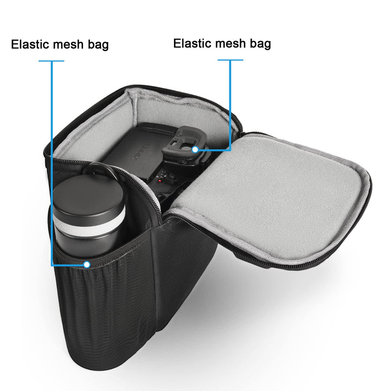 CADeN DSLR/SLR Camera Shoulder Bag Case with Adjustable Shoulder Strap, Compatible for Nikon, Canon, Sony Mirrorless Cameras Waterproof (Large) Large