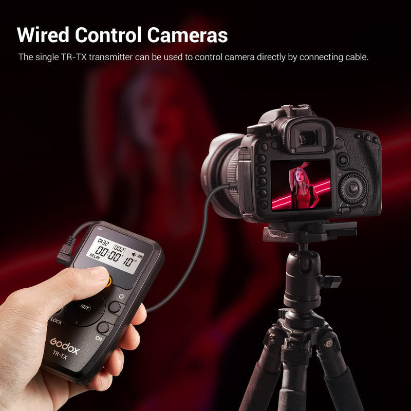 Godox TR-C1 TR-C3 Remote Shutter Release for Canon, Wireless Shutter Release Intervalometer Compatible for Canon R7 R6II R5 R RP 1Ds Mark III 5D Mark III 7D 6D 5D 90D 80D 70D 1200D G10 EOS M6 M6II M5