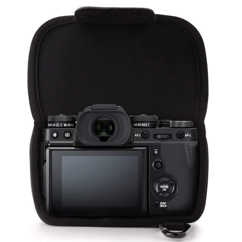 MegaGear Ultra Light Neoprene Camera Case Compatible with Fujifilm X-T3, X-T2 (XF23mm - XF56mm & 18-55mm Lens) Black
