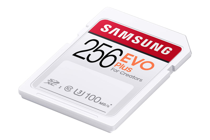 SAMSUNG EVO Plus SDXC Full Size SD Card 256GB (MB SC256H) (MB-SC256H/AM)