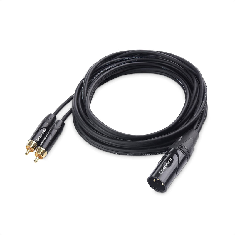 Cable Matters Dual RCA to XLR Stereo Audio Splitter Cable 10 ft / 3m (XLR to Dual RCA Splitter Adapter) in Black 10 Feet
