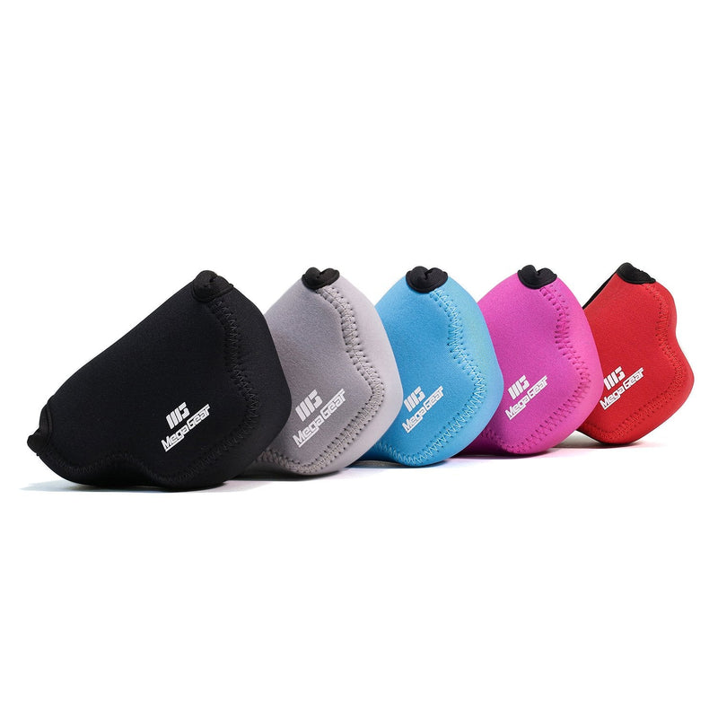 MegaGear ''Ultra Light'' Neoprene Camera Case Bag with Carabiner for Nikon 1 J4, Nikon 1 J5 with 10-30mm (Hot Pink) Hot Pink