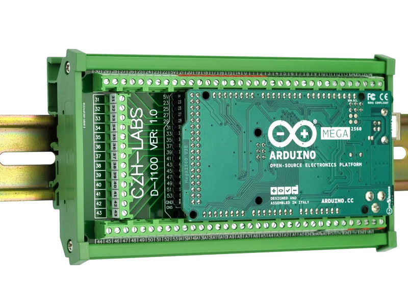 Electronics-Salon DIN Rail Mount Screw Terminal Block Adapter Module, for Arduino MEGA-2560 R3.