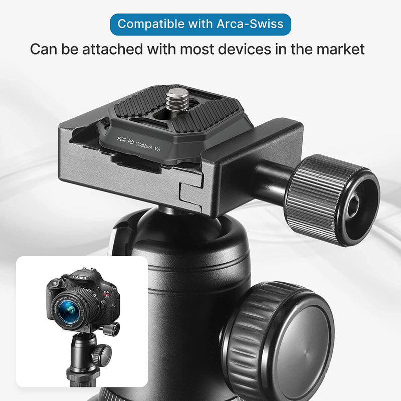 Ulanzi New Version F38 Quick Release Plate 2-in-1, FALCAM F38 Quick Release System QR Plate Camera Tripod Mount Adapter Compatible with PD and F38 (New Version Top Plate, Base Mount NOT Include) 2-in-1 Plate