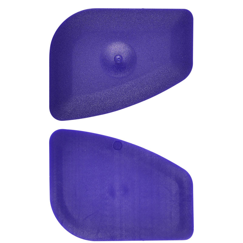 AHCHAY Small Handy Plastic Scraper Flexible Card Round Edge for Home Universal Cleaning Squeegee, Pack of 4