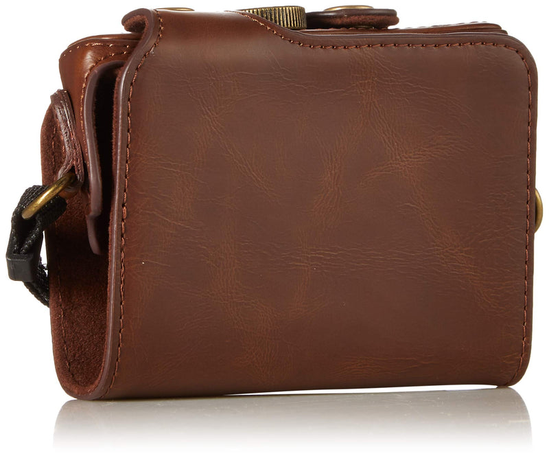TUYUNG Vintage Leather Camera Case Bag with Strap for Canon Powershot G7X, G7X Mark II DSLR Camera - Coffee