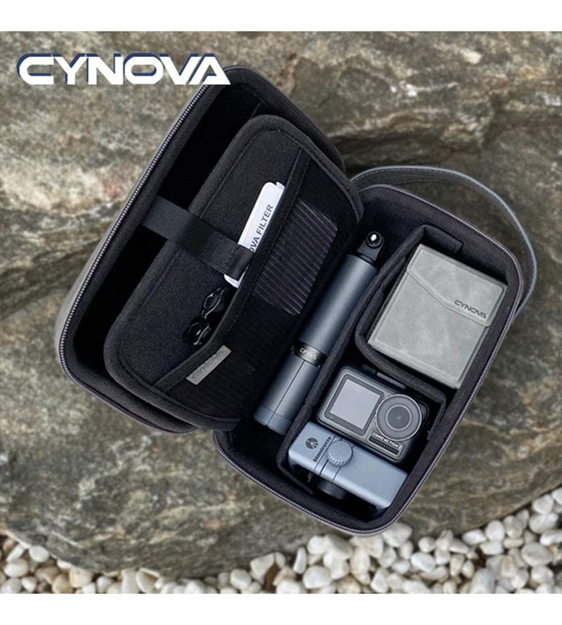 CYNOVA Action 2 Carrying Case Compatible for DJI Pocket 2 and OM5/OM4 Osmo mobile 4 / Osmo Action OSMO Pocket Gopro Hero 7 6 5 4 Xiao Yi Action Camera Carring Case,Storage Bag,Handbag