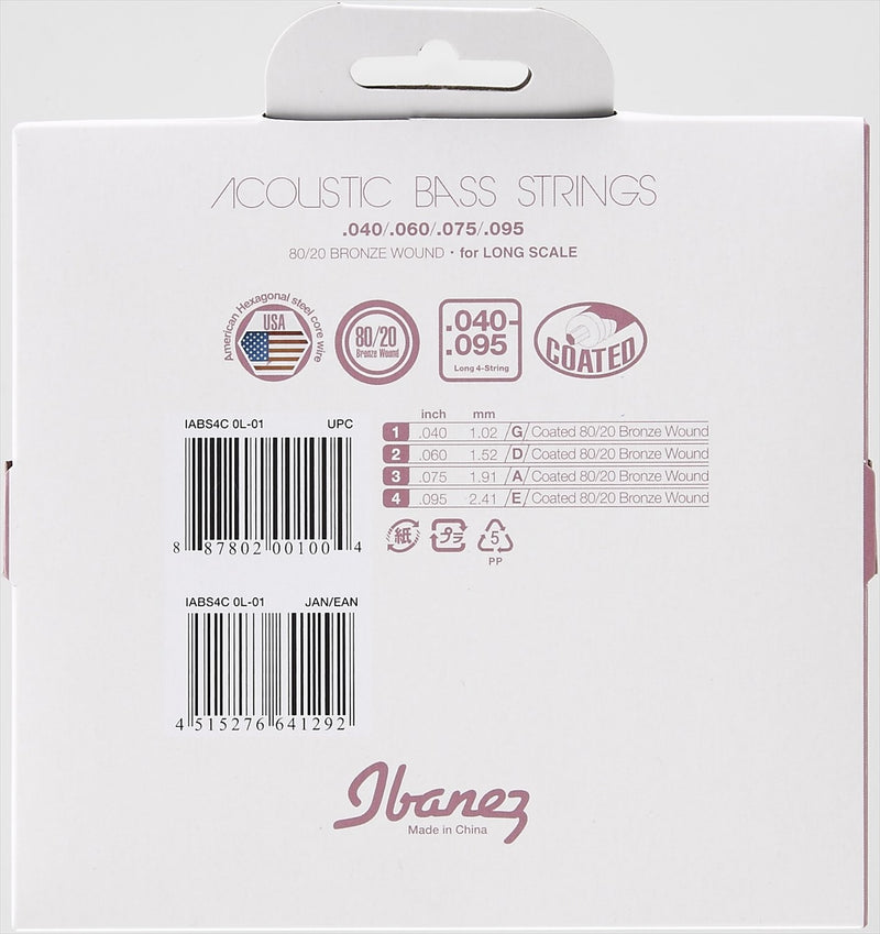 Ibanez Bronze Wound 80/20 Acoustic Bass Guitar String Set - Light Gauge