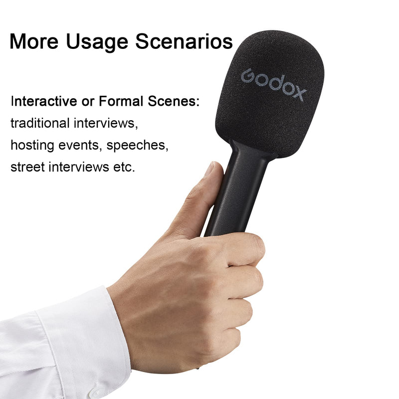 GODOX Handheld Adapter ML-H for MoveLink M1/M2 Wireless Microphone System,USBC Male to 3.5mm TRS Female Adpator,with Mini Tripod Phone Holder Set for Interviews,Hosting,Live Streaming