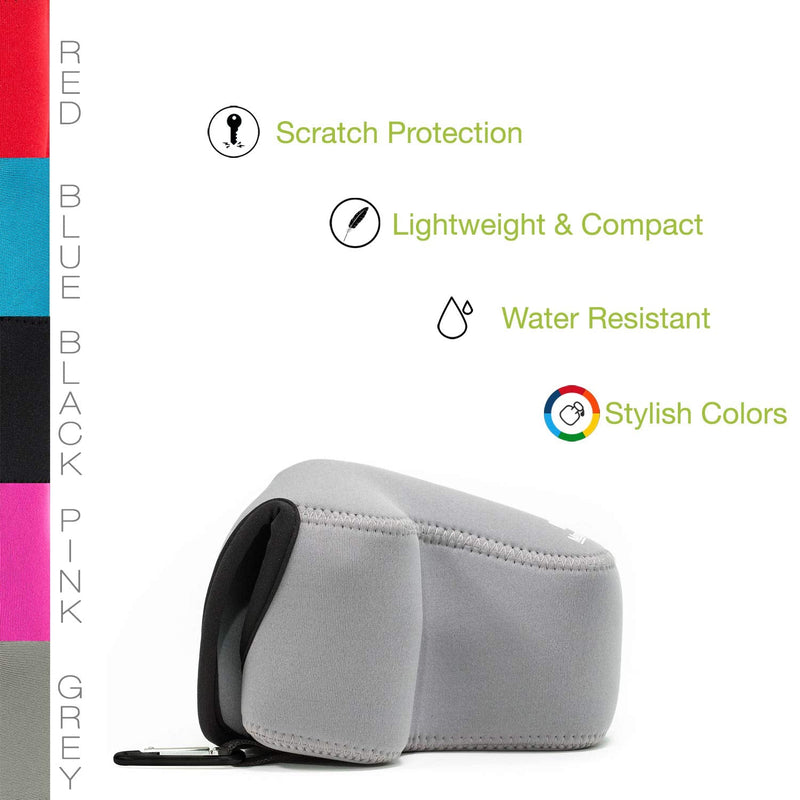 [AUSTRALIA] - MegaGear Ultra Light Neoprene Camera Case Compatible with Sony Alpha A7 III, A7R III, A9 (28-70mm) Gray 