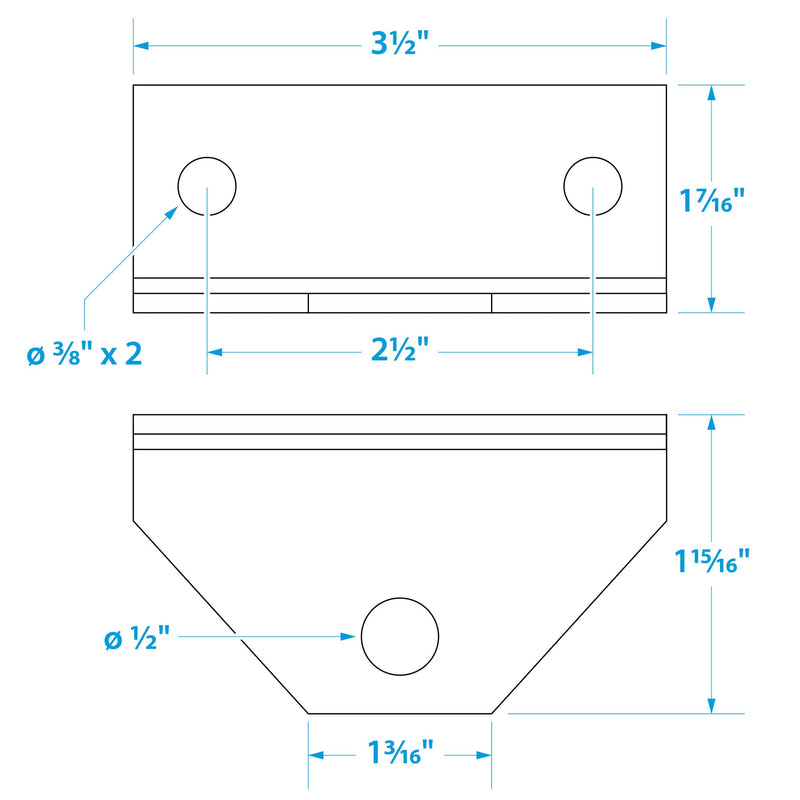 Seachoice Replacement Angle Bracket for Boat Trailer Swivel Bolster Bracket, 11 Gauge Galvanized Steel