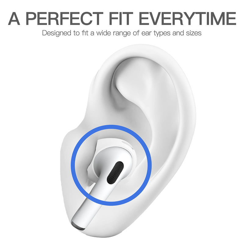 [AUSTRALIA] - DamonLight 2 Pairs AirPods 3 Ear Tips Grip Silicone Earbuds Cover [Added Storage Pouch][US Patent Registered] Compatible with Apple AirPods 3rd Generation (White) White 