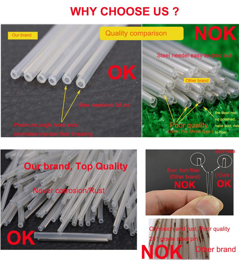 Primeda Dia 2.4mm Fiber Optic Fusion Splice Protection Sleeve 60mm | Preshrunk | Full Heat Shrinking Tube | Optical Fiber Joint Closure | TOP Quality | 400pcs OD2.4mm,60mm