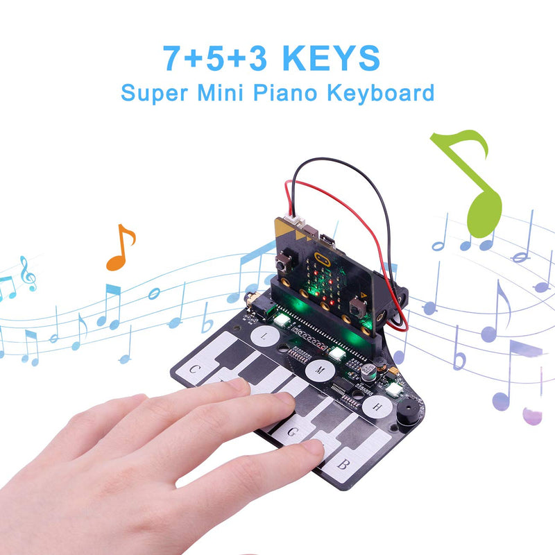 Yahboom Micro:bit Expansion Board Piano Development Board for BBC Microbit Accessories for STEM Learning Code Compatible with Micro:bit V2 V1.5 (Micro:bit NOT Include)
