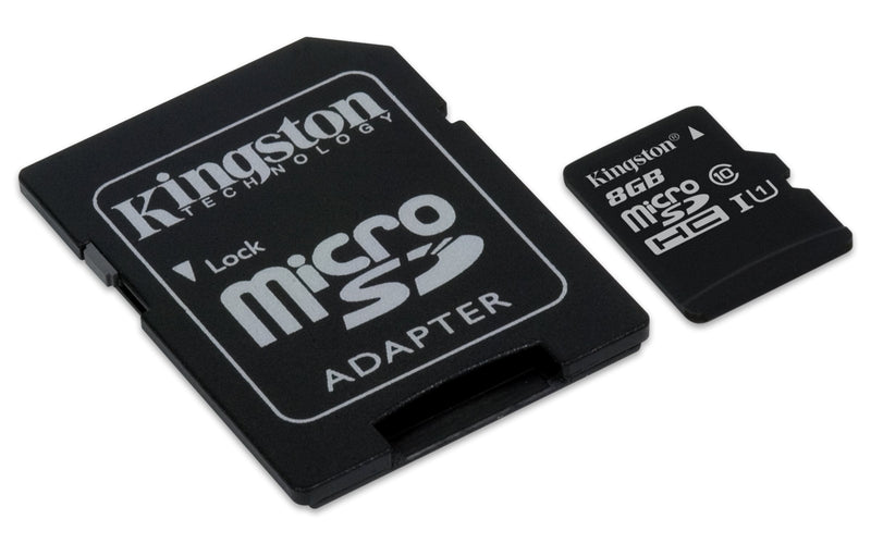 Kingston Digital 8GB Micro SDHC UHS-I Class 10 Industrial Temp Card with SD Adapter (SDCIT/8GB) microSDHC with SD Adapter