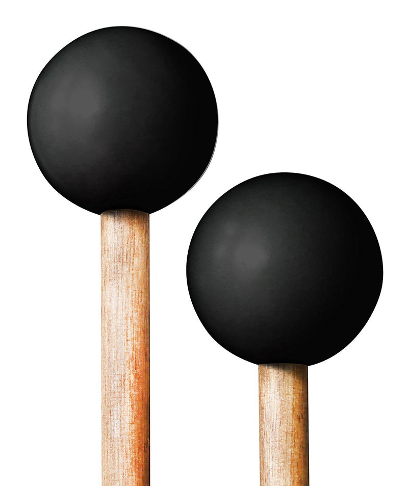 Timiy 1-Pair 15Inch Black Plastic Head Mallet Percussion Bell Mallets Sticks with Wooden Handle Music Accessories