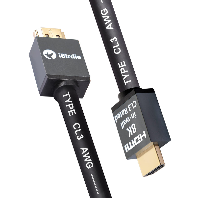 8K 48Gbps HDMI 2.1 Cable 12 Feet CL3 in Wall Rated 8K60 4K120 eARC ARC HDCP 2.3 2.2 Ultra High Speed Compatible with Dolby Vision Apple TV Roku Sony LG Samsung PS5 PS4 Xbox Series X RTX 3080 3090 12Feet