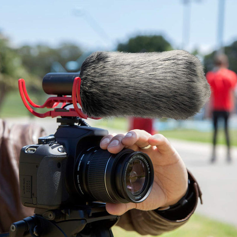 SUNMON Rode Deadcat Mic Windshield Fur Filter for Rode VideoMic, NTG2, NTG1, and WSVM Microphone - Outdoor Mic Windscreen Wind Muff Foam