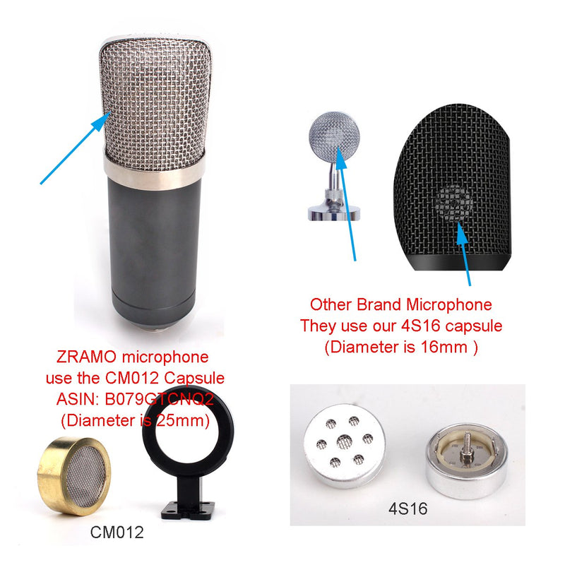 ZRAMO Large Diagram Condenser Mics Recording Microphone Studio Professional mic for Computer PC Use, Best Recording Studio Equipment for Recording with Mic Shock Mount Clip (TH901) TH901