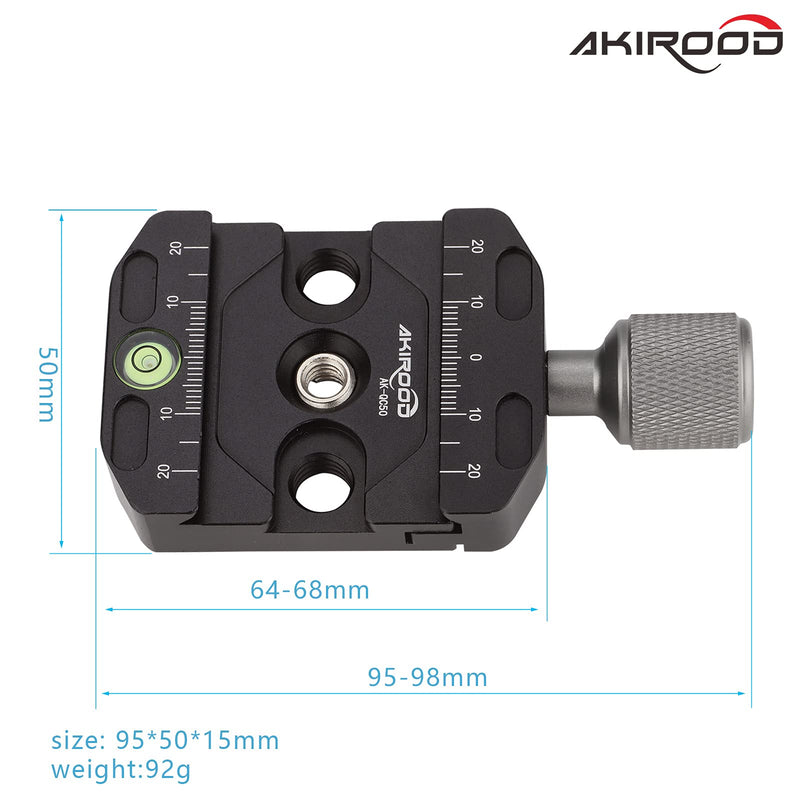 [AUSTRALIA] - 50mm Quick Release Clamp with Arca Style Plate Fits for Tripod Ballhead Universal Quick-Change seat, monopod Head, Tripod Quick Release Plate 