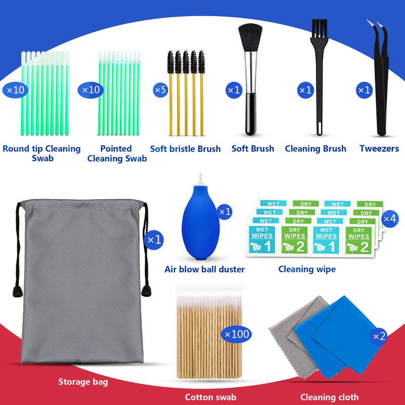 Phone Cleaning Kit, Airpods pro Cleaning Kit, iPhone Speaker Cleaner, Eyeglass Cleaner, Electronic Devices Cleaning kit, Compatible with Airpod Airpods pro Earbuds Earphones Camera