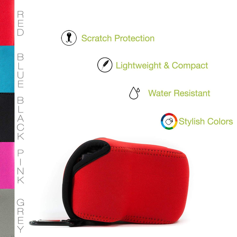 MegaGear Ultra Light Neoprene Camera Case Compatible with Canon PowerShot G3 X Red