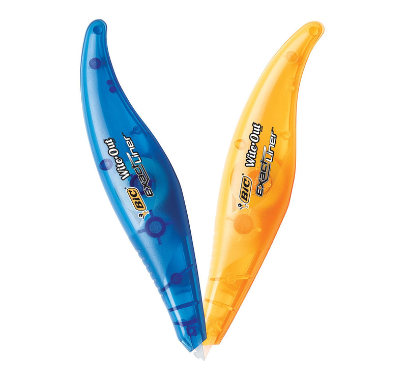 [AUSTRALIA] - BIC Wite-Out Brand Exact Liner Correction Tape, White, Grip Zone Provides Comfort and Control, 4-Count 