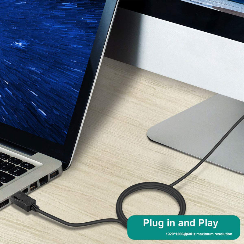[AUSTRALIA] - DisplayPort to HDMI 6 Feet Cable, Benfei DisplayPort to HDMI Male to Male Adapter Gold-Plated Cord Compatible with Lenovo, HP, ASUS, Dell and Other Brand 1 PACK 