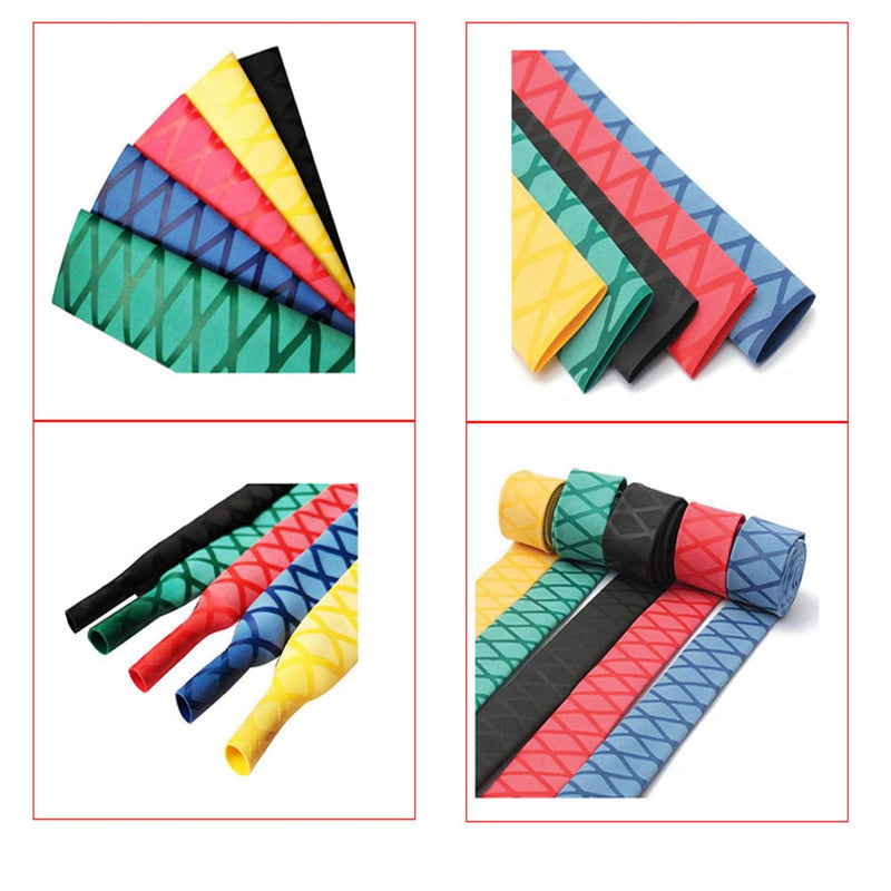 [AUSTRALIA] - Skid-Resistant Heat Shrink Tubing Waterproof Fishing Warp Tubes Rod Handle Shrink Warp (Diameter 40mm,39",Black) Diameter 40mm,39" Black 