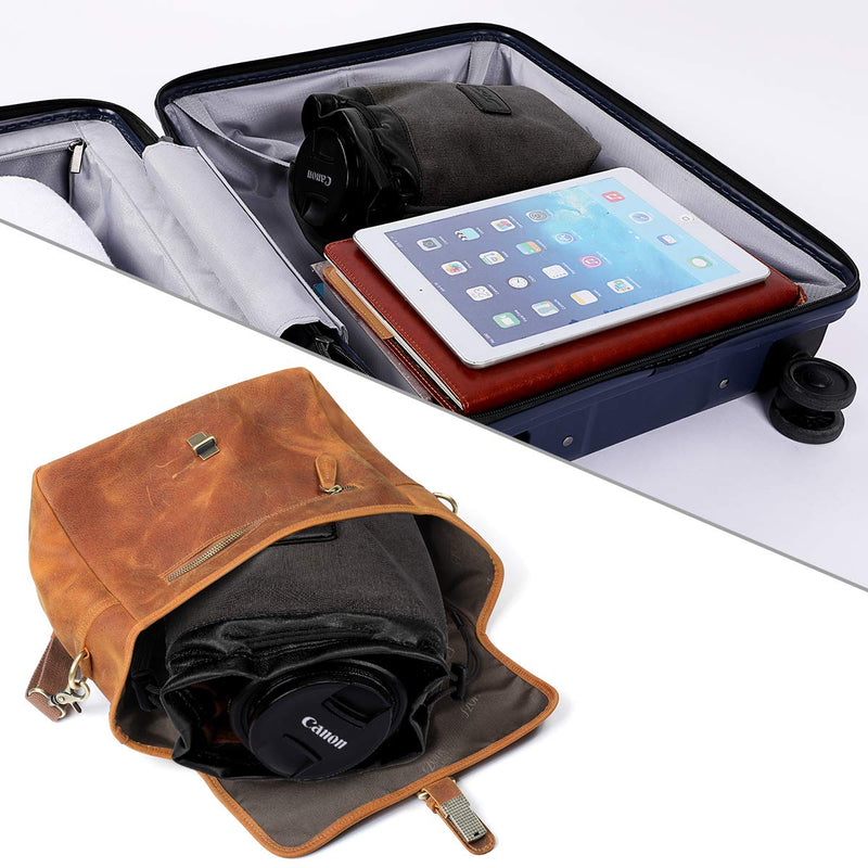[AUSTRALIA] - S-ZONE Soft Camera Bag DSLR Insert Handbag Drawstring Lens Case Compatible with Canon Nikon Sony Small Dark Gray 