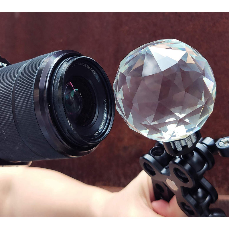 Selens Photo Photography Prism with Female 1/4 Inch, Professional Crystal Glass Ball Create Light Rainbow Effect for Camera Lens, for Photographer (60mm /2.4 Inch) Sphere prism