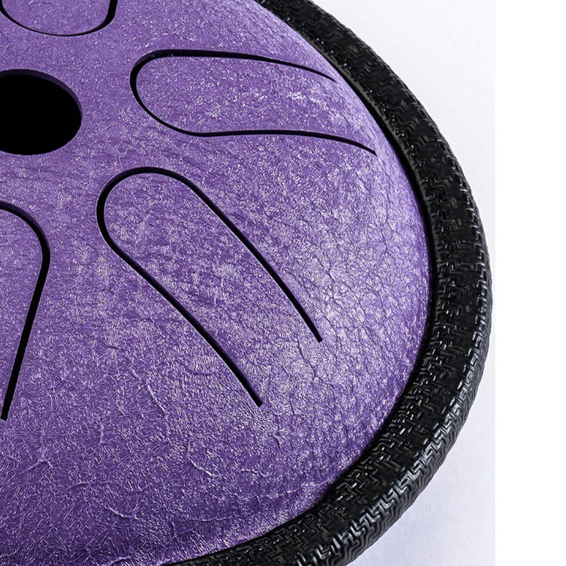 Yahpetes Worry-free Drum 5.5 Inch Steel Tongue Drum 6 Notes Musical Instruments Hand Drums with Handpan Drum with 1 Pair Mallets and Storage Drum Bag Note Sticks (Purple) Purple