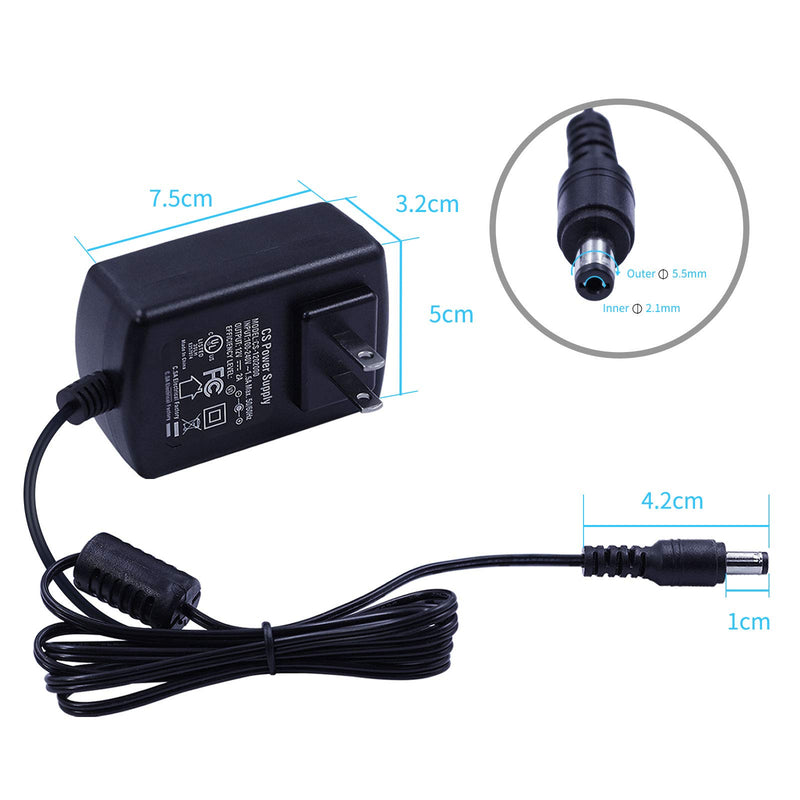 Bechol AC to DC 100-240V 12V 2A 2000mA Power Supply Adapter Switching