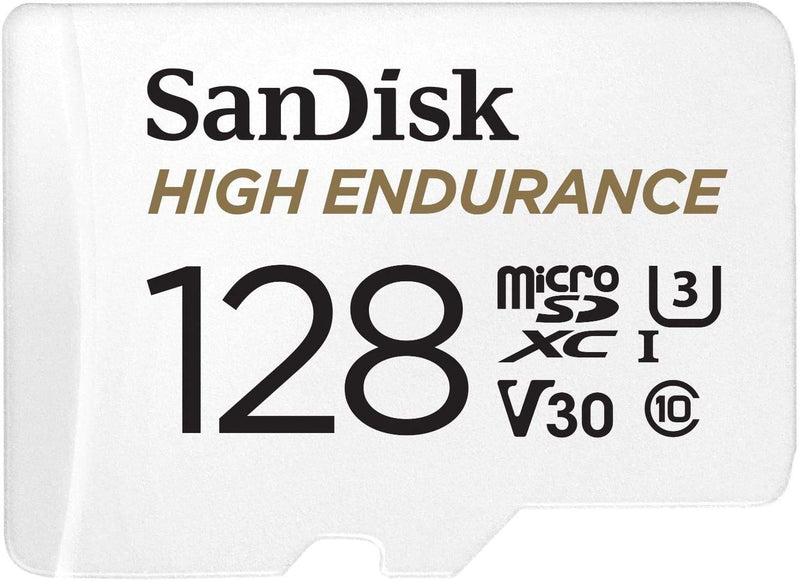 SanDisk 128GB High Endurance Video Card MicroSDXC for Dash Cams Works with Garmin Mini, 56, 66W Dash Cameras (SDSQQNR-128G-GN6IA) Bundle with (1) Everything But Stromboli SD & Micro SD Card Reader