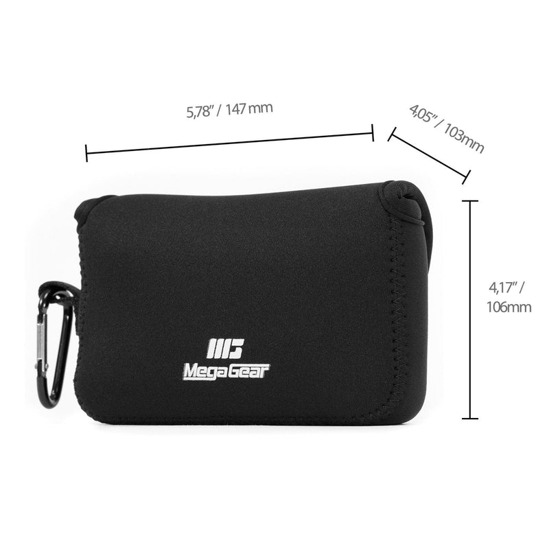 MegaGear Fujifilm X100F, X100T, X100S Ultra Light Neoprene Camera Case, with Carabiner - Black - MG1094