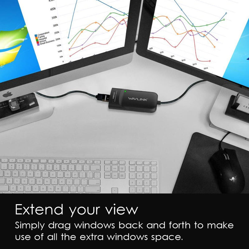 WAVLINK USB 3.0 to HDMI Display Adapter,4K Ultra HD Video Graphic Adapter with Audio for Multi Monitor up to 3840 X 2160,DisplayLink Chipset DL5500,Support Windows 10/8.1/8/7